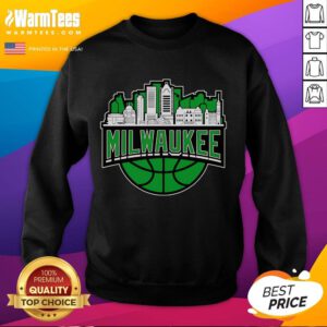 2025 Milwaukee Bucks sweatshirt featuring a stylish city-inspired design, perfect for fans and comfort.