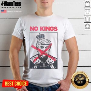 Alt Text: Nice No Kings Trump Paint T-Shirt featuring a bold design with vibrant colors and a unique political message.