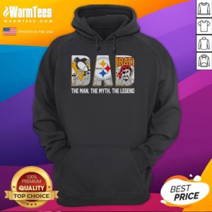 Nice Pittsburgh Sports Dad hoodie featuring 'The Man, The Myth, The Legend' design, perfect for proud sports fans.