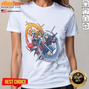 Nice Sora vs Riku rivalry battle in Kingdom Hearts keyblade duel on a stylish ladies tee.