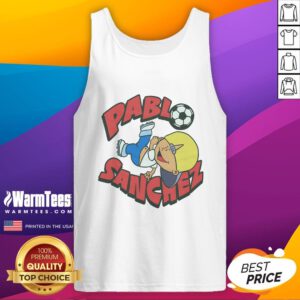 Official Backyard Soccer Pablo Sanchez Tank Top featuring vibrant graphics and a comfortable fit for soccer fans.