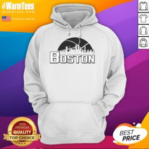 Official Boston Cityscape Skyline Hoodie featuring a vibrant skyline design and comfortable fit for city lovers.
