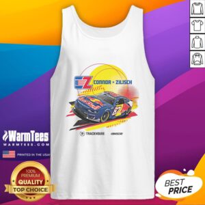 Alt Text: Official Connor Zilisch CotA Red Bull Trackhouse NASCAR tank top showcasing vibrant racing design and team logo.