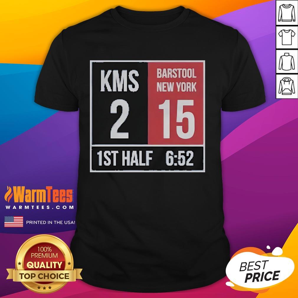 Official Kirk Comeback KMS 2 Barstool New York 15 1st Half T-Shirt featuring bold graphics and comfortable fit.