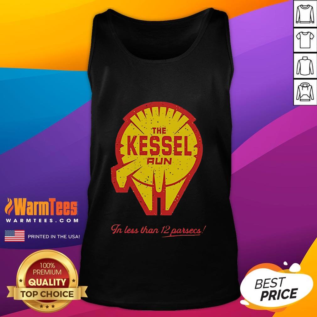 Official Less Than 12 Parasecs Tank Top featuring a stylish design for sci-fi fans and casual wear enthusiasts.