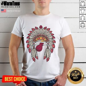 Official Miami Heat Native American Logo T-Shirt featuring vibrant design and team colors, perfect for fans.
