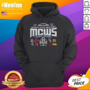 Official NCAA Men's College World Series MCWS 2025 hoodie featuring team colors and logo for fans and players.