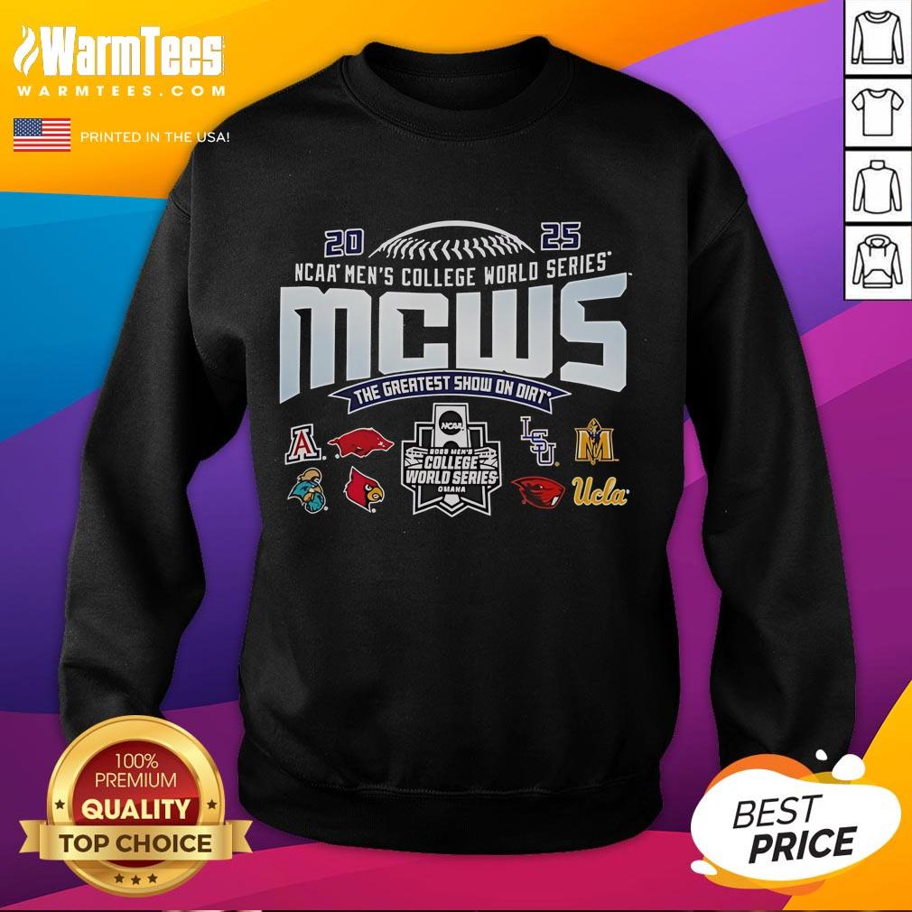 Official NCAA Men's College World Series MCWS 2025 Sweatshirt featuring team logo and stylish design for fans.