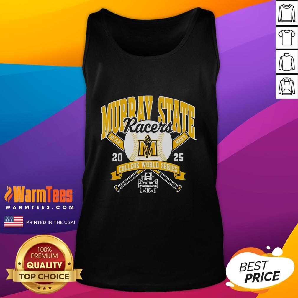 Official NCAA Murray State Racers College World Series 2025 baseball tank top in vibrant colors and comfortable fit.