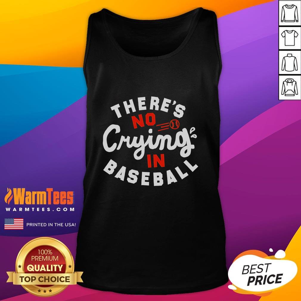 Official There's No Crying In Baseball Tank Top featuring a stylish design, perfect for baseball fans and casual wear.
