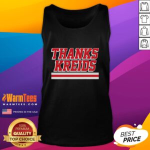 Premium Chris Kreider 'Thanks Kreids' tank top featuring stylish design for fans of the New York Rangers.