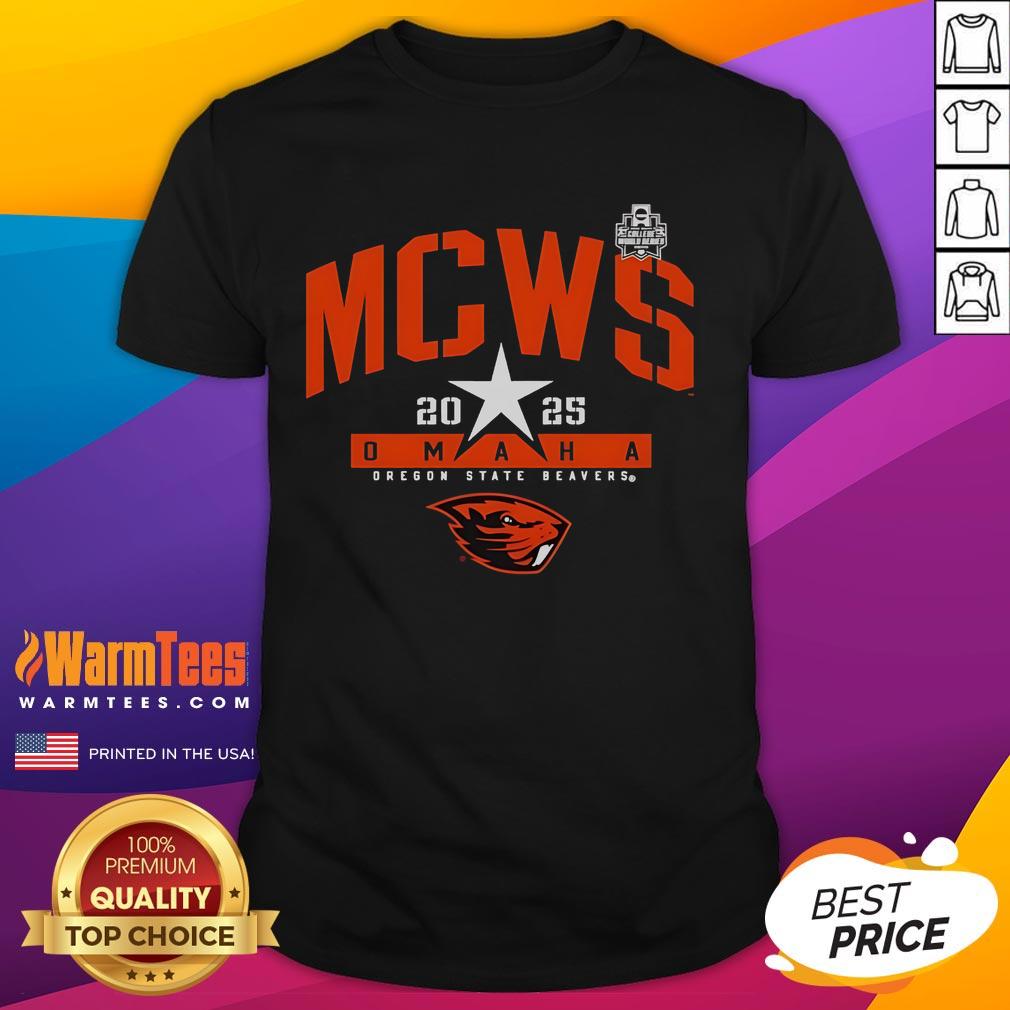 Alt Text: Premium Oregon State Beavers College World Series 2025 Mcws T-Shirt featuring team logo and vibrant colors.
