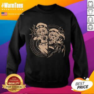 Alt Text: Pretty Remilia Scarlet in Scarlet Chamber design on a stylish Touhou Project sweatshirt.