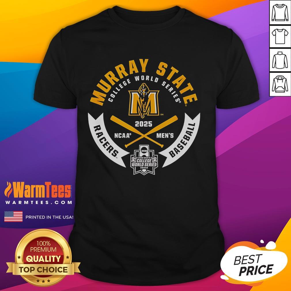 Top Murray State Racers College World Series 2025 Baseball T-Shirt featuring team colors and logo for sports fans.