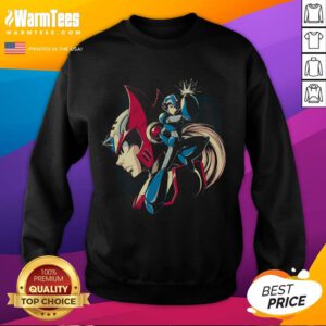 Awesome Brothers in Arm Cannons Mega Man Zero sweatshirt featuring vibrant graphics and a stylish design for gamers.