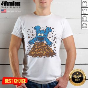Awesome Cookie Dive Cookies Monster T-Shirt featuring a playful Cookie Monster graphic, perfect for cookie lovers.