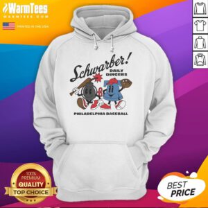 Awesome Kyle Schwarber Philadelphia Phillies Baseball Daily Dingers Summer Hoodie displayed on a mannequin in bright colors.