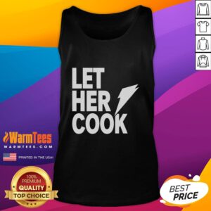 Awesome Let Her Cook Tank Top featuring a stylish design perfect for cooking enthusiasts and casual wear.