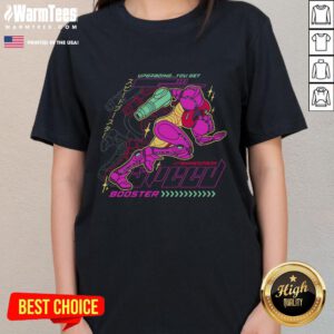 Awesome Metroid Breaking The Barrier Ladies Tee featuring vibrant graphics and comfortable fit for fans of the game.