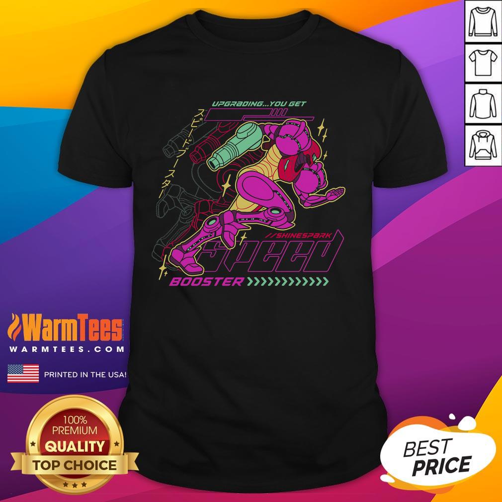 Awesome Metroid Breaking The Barrier T-Shirt featuring a vibrant design of Metroid breaking through obstacles.