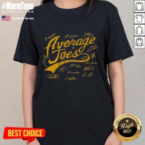 Awesome Milwaukee Baseball 'A Bunch of Average Joes' ladies tee showcasing a stylish design for baseball fans.