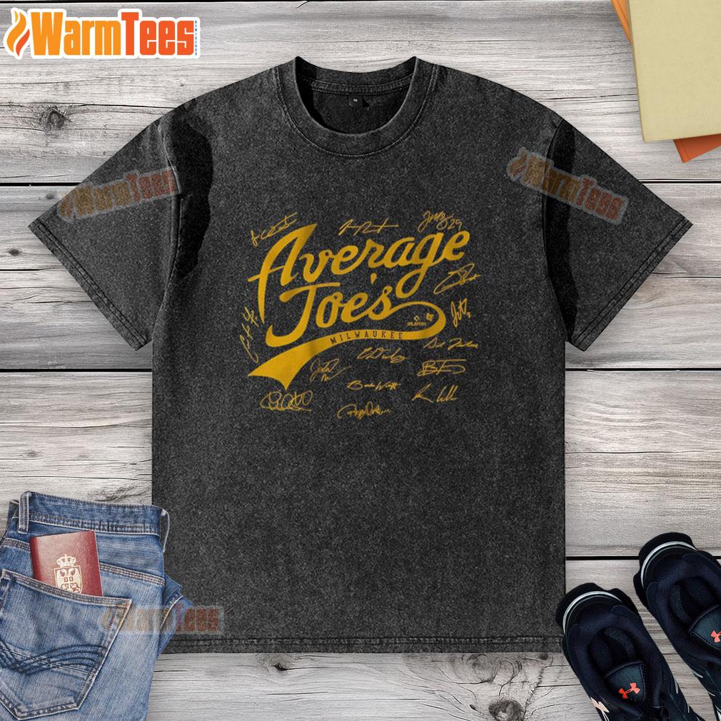 Awesome Milwaukee Baseball shirt featuring 'A Bunch of Average Joes' design, perfect for fans and casual wear.