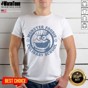 Awesome Monster Foodie Culinary School Cookies Monster T-Shirt featuring a playful cookie design and vibrant colors.