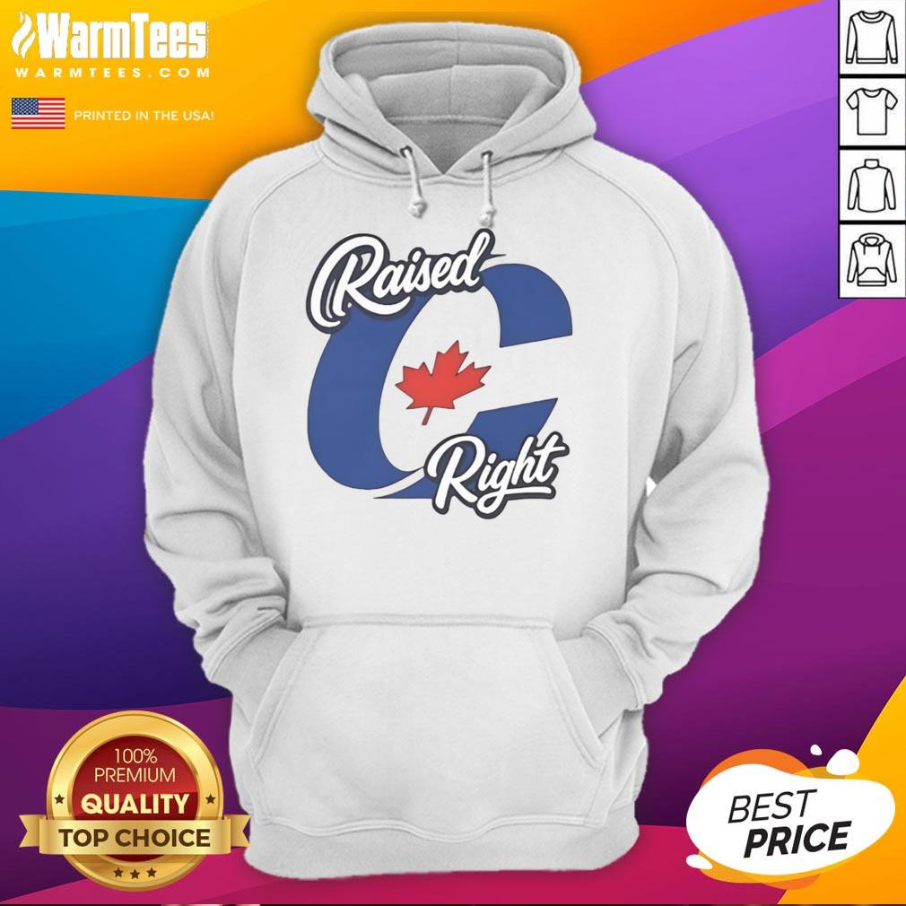 Alt Text: Awesome Raised Right Canada Hoodie featuring a stylish design in vibrant colors, perfect for casual wear.
