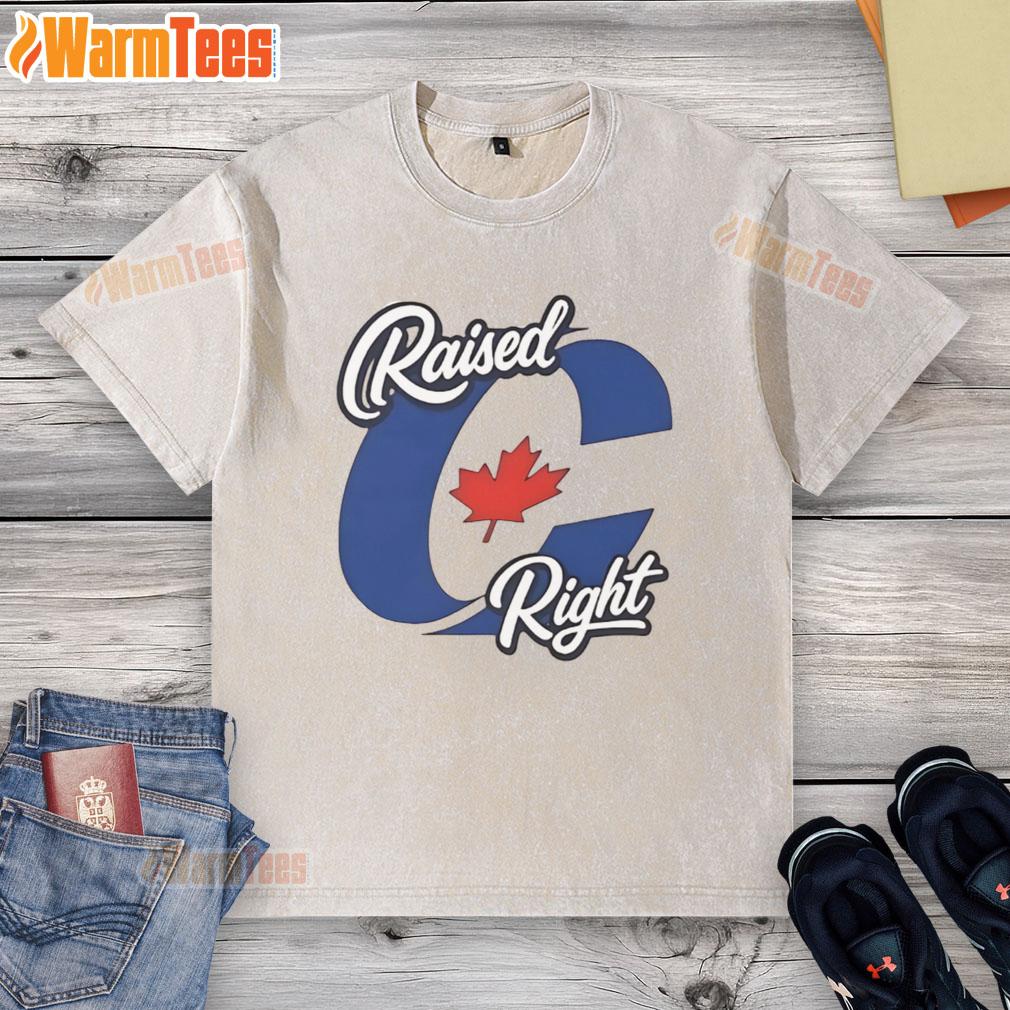 Awesome Raised Right Canada Washed T-Shirt in soft fabric, featuring a stylish design perfect for casual wear.