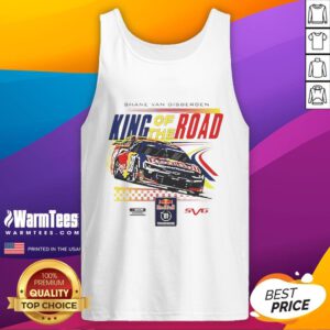 Awesome Shane Van Gisbergen King of the Road tank top featuring vibrant design and bold graphics for racing fans.
