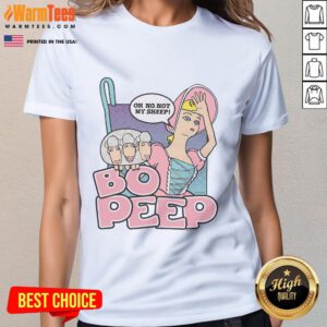 Awesome Toy Story Bo Peep Oh No Not My Sheep Ladies Tee featuring Bo Peep and playful sheep design for fans.