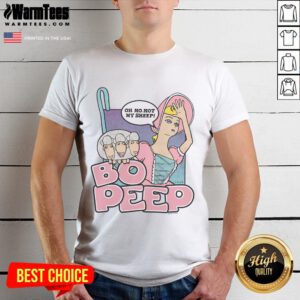 Awesome Toy Story Bo Peep 'Oh No Not My Sheep' T-Shirt featuring Bo Peep with sheep, perfect for fans of Toy Story.