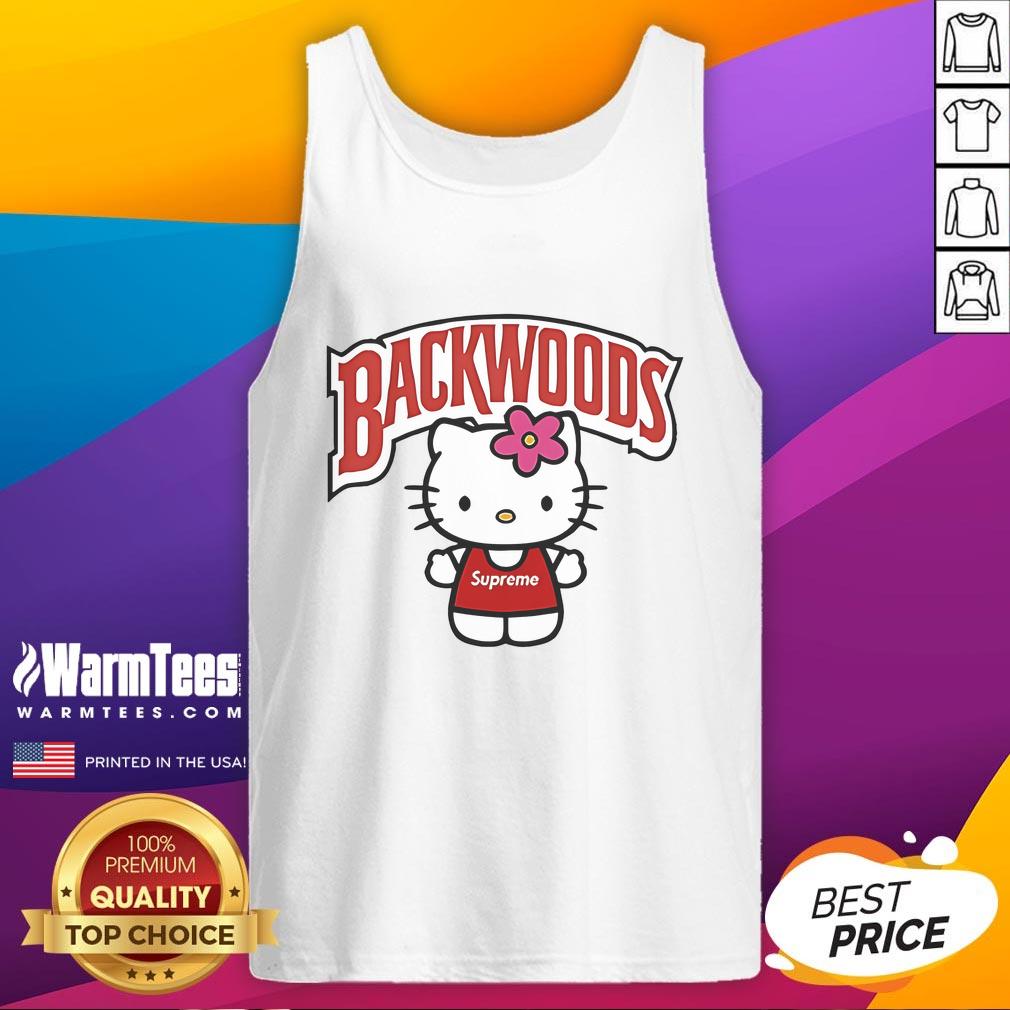 Cute Hello Kitty Backwoods tank top featuring a playful design, perfect for casual summer wear and Hello Kitty fans.