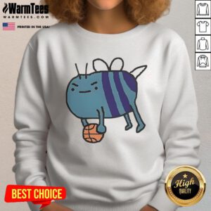 Adorable James Plowright Charlotte Hornets NBA Bee Art Sweatshirt featuring a vibrant bee design for fans.