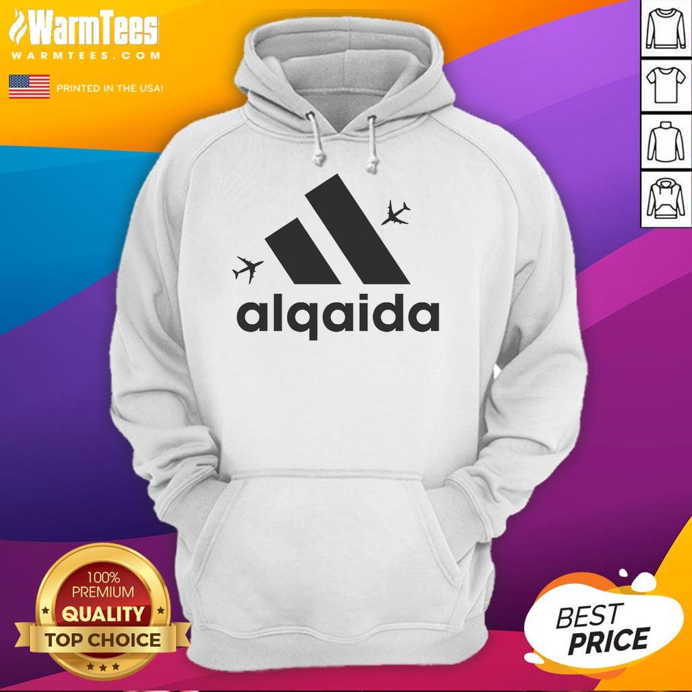 Funny Al Qaeda 911 logo parody hoodie featuring a humorous graphic design on a casual wear background.