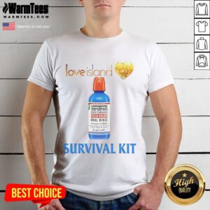 Funny Love Island Survival Kit T-Shirt featuring playful graphics for fans of the popular reality show.