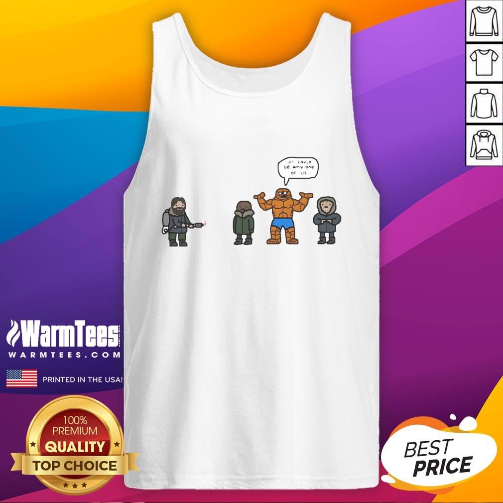 Funny Fantastic Four tank top featuring a humorous design, perfect for fans and casual wear enthusiasts.