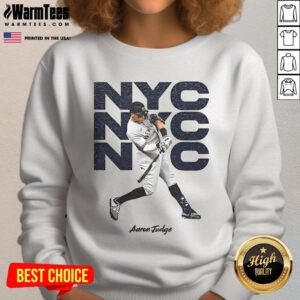 Good Aaron Judge The Bronx Bomber New York Yankees NYC 2025 sweatshirt featuring iconic team colors and logo.