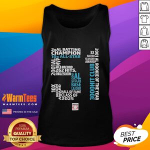 Ichiro Suzuki 51 tank top from Good Hall of Fame 2025 featuring a stylish design for baseball fans.