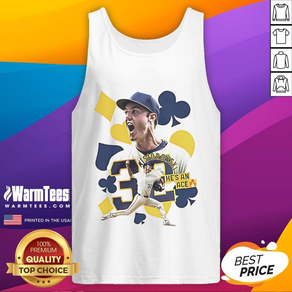 Good Jacob Misiorowski Milwaukee Brewers He's An Ace tank top showcasing team spirit and player pride.