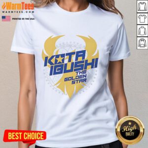 Good Kota Ibushi The Golden Star Shines Ladies Tee featuring vibrant design and stylish fit, perfect for wrestling fans.