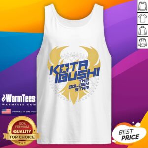 Good Kota Ibushi The Golden Star Shines tank top featuring a vibrant design, perfect for wrestling fans and collectors.