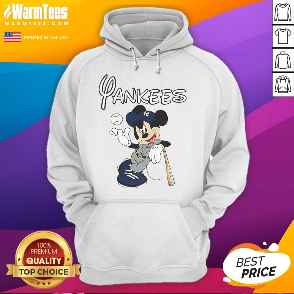 Alt Text: Stylish Good Mickey New York Yankees baseball hoodie featuring iconic logo and vibrant colors for fan fashion.