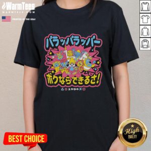 Good PaRappa The Rapper Town 1996 ladies tee featuring vibrant graphics and retro design for fans of the classic game.