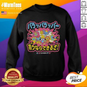 Vintage 1996 PaRappa the Rapper Town sweatshirt featuring colorful graphics and retro design, perfect for fans.