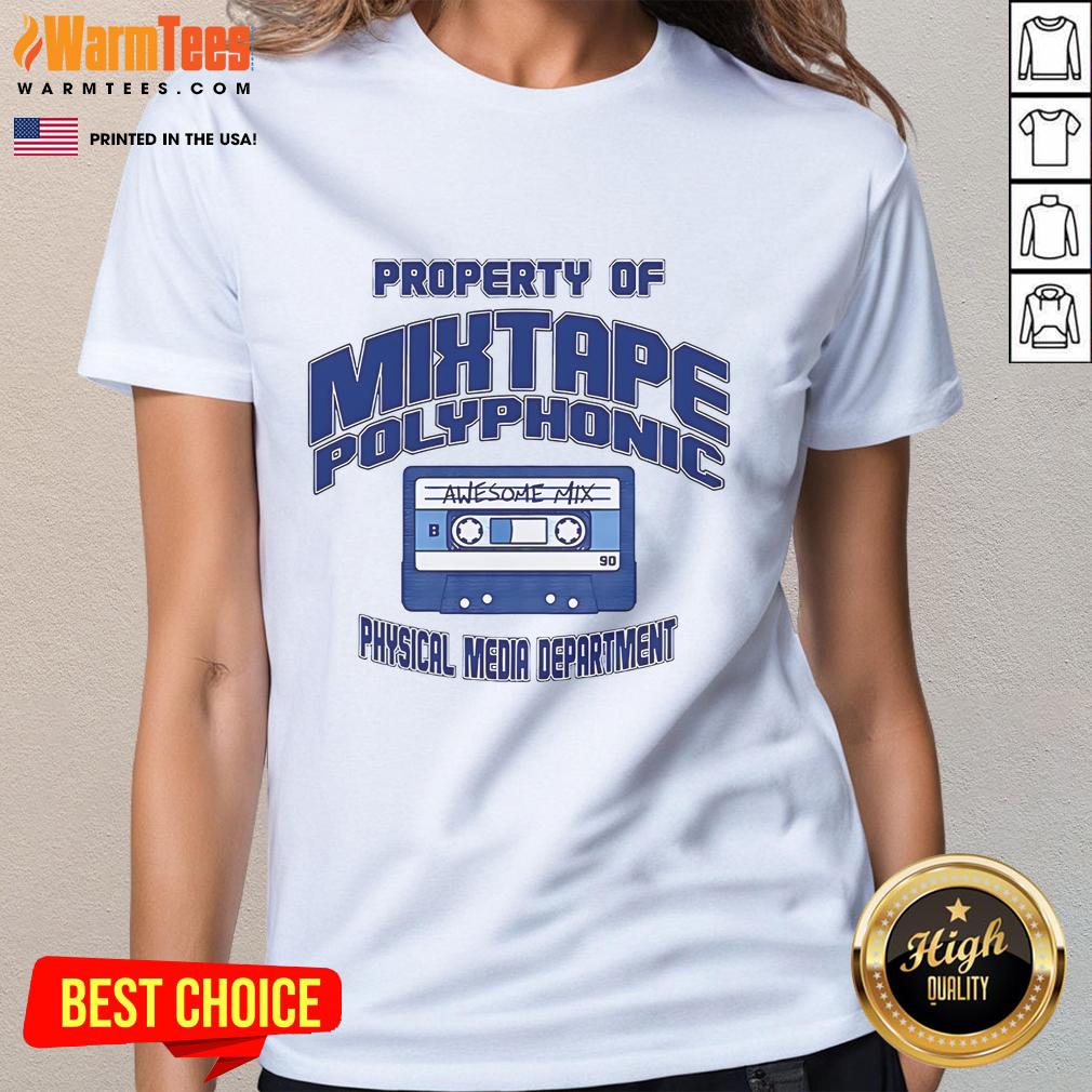 Good Property Mixtape Polyphonic Ladies Tee featuring vibrant design and comfortable fit for music enthusiasts.