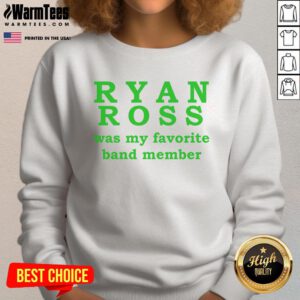 Good Ryan Ross Was My Favorite Band Member sweatshirt in black, featuring bold white text and a cozy design.