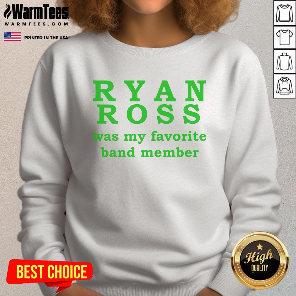 Good Ryan Ross Was My Favorite Band Member sweatshirt in black, featuring bold white text and a cozy design.