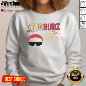 Natisha Hiedeman and Courtney Williams in Good Studbudz signature sweatshirt, showcasing stylish sportswear and team spirit.