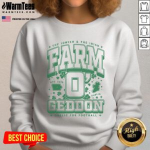 Good The Iowish and The Irish Farm OGeddon Gaelic for Football Max Collegiate Sweatshirt in vibrant colors displayed.